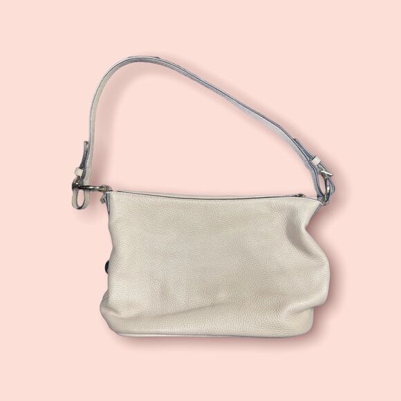 Michael Kors Cream/Gold Boho Pebbled Leather Shoulder Bag - Picture 2 of 3